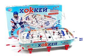 Новинка! Настольная игра "Хоккей. Евро-лига чемпионов" 0711 Joy Toy с заездом за ворота