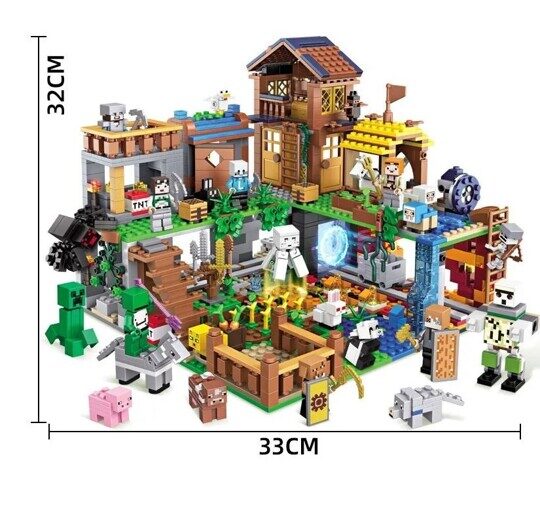 Конструктор Локации Майнкрафт, 1460 дет., 26 фигурок 7657 Minecraft