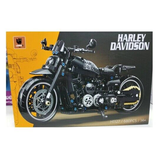 Конструктор Мотоцикл Harley-Davidson H1127, 680 дет., Техник Харлей Дэвидсон