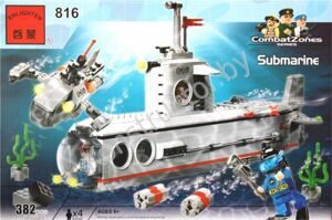 Конструктор Brick (Брик) 816 Военная подводная лодка 382 детали