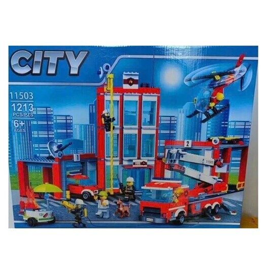 Конструктор Пожарная часть 11503, 1213 дет., аналог LEGO City (Лего Сити) 60110