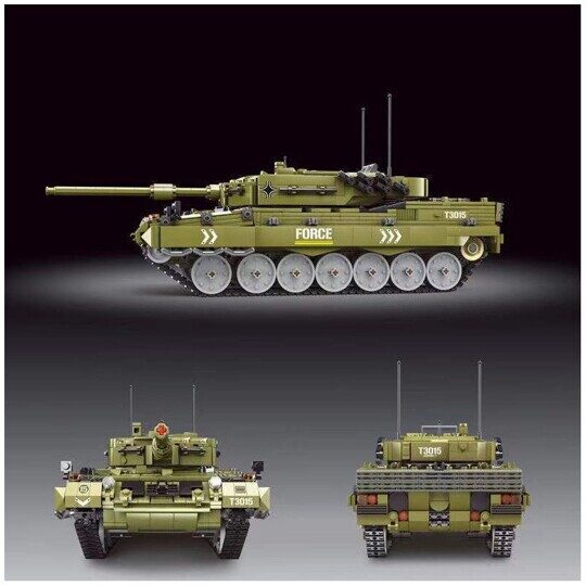 Конструктор Танк Leopard T3015, 2029 дет., Леопард