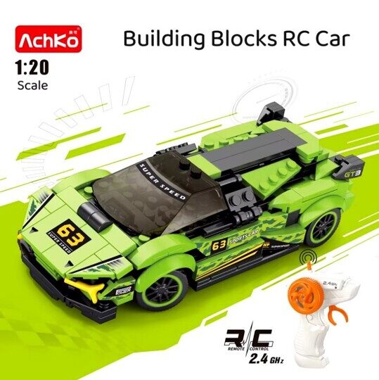 Конструктор Гиперкар салатовый на управлении Техник 70050, 275 дет, аналог Lego