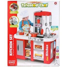 Детская кухня игровая Kitchen Set 922-46A с водой, светом и звуком, 53 предмета