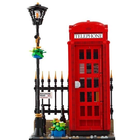 Конструктор Красная лондонская телефонная будка 1460 дет, свет, King 14607