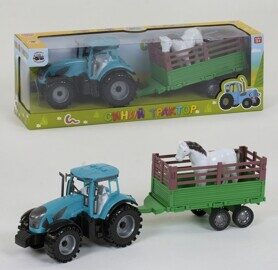 Игрушка Синий трактор с животными 0488-316, свет, звук