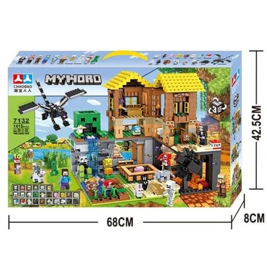 Конструктор Соединение миров, 1415 дет., 29 фигурок 7132 Minecraft