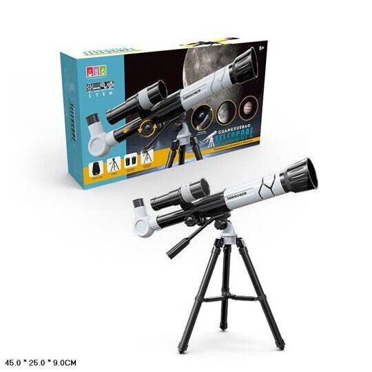 Телескоп детский 1001, 3 окуляра, подставка, 2 цвета