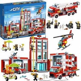 Конструктор Пожарная часть 11503, 1213 дет., аналог LEGO City (Лего Сити) 60110