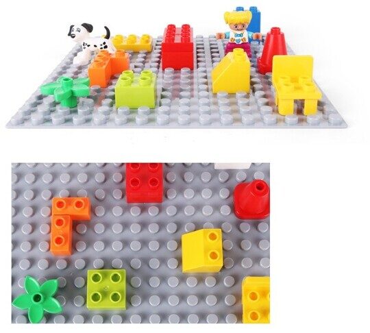 Большая  строительная пластина для конструкторов дупло, 50*38 см, аналог Лего