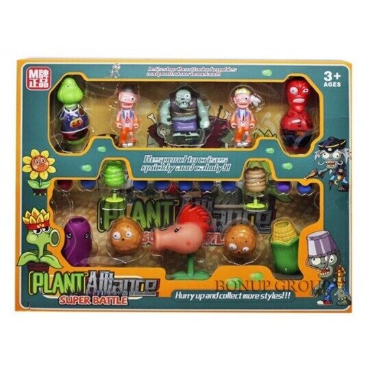 Набор игрушек Зомби против растений 12 героев, 6693,  шарики, пули