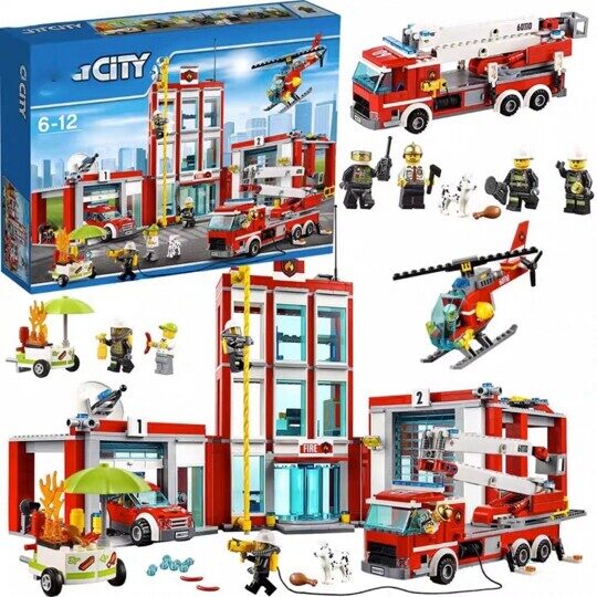 Конструктор Пожарная часть 11503, 1213 дет., аналог LEGO City (Лего Сити) 60110