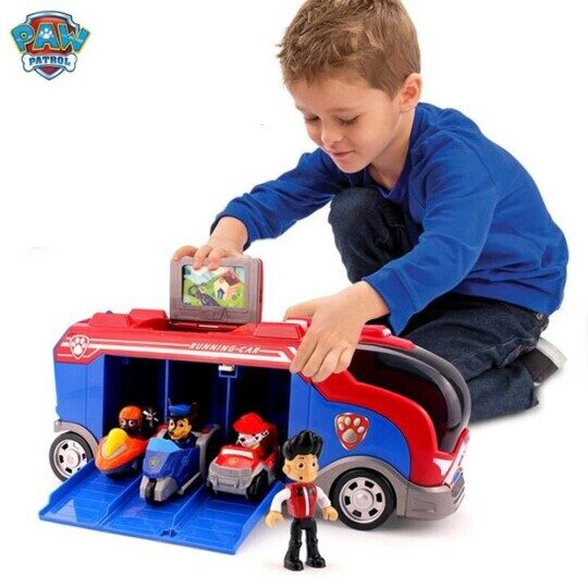 Игрушка Щенячий патруль Автобус, 3 щенка, Райдер, 909B, свет, звук