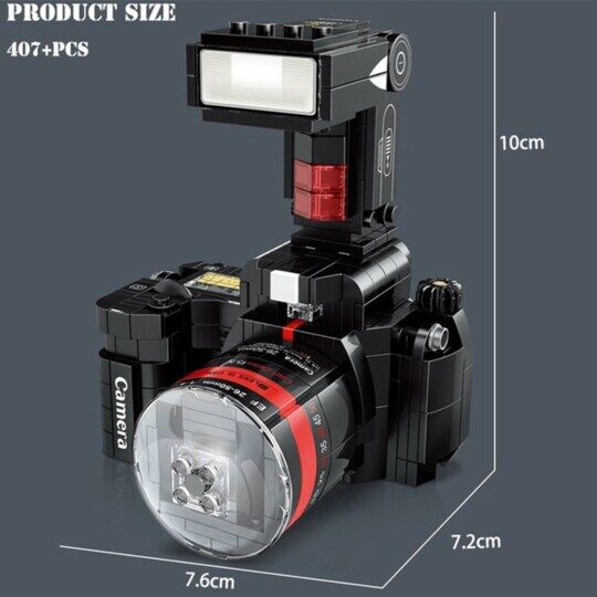 Конструктор Фотоаппарат 3D Canon со вспышкой 00845, 407 дет, Zhe Gao
