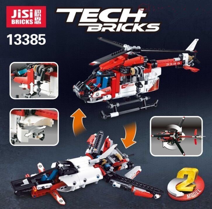 Konstruktor Jisi Tech 13385 Spasatelnyj Vertolet Analog Lego Tehnik 42092 Kupit V Minske