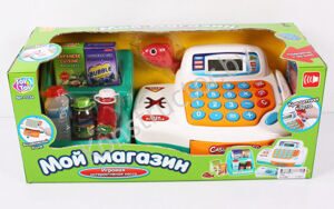 Детская игровая касса Мой магазин 7254 Joy Toy с калькулятором, сканером, продуктами, со световыми и звуковыми эффектами купить в Минске