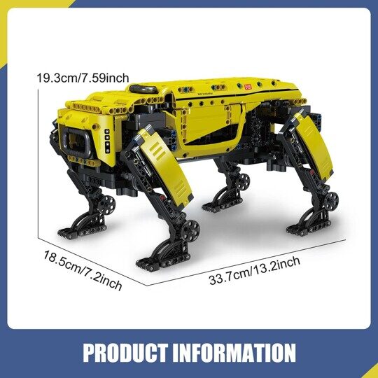 Конструктор Робот Собака на управлении, Mould King 15066 Техник, желтый