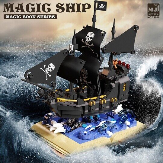 Конструктор Черная жемчужина корабль 13019, 919 дет., магическая книга
