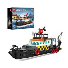 Конструктор Спасательная лодка катер Mould King 10081, инерционный, 364 дет.