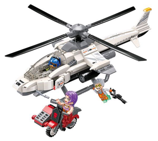 Конструктор Штурмовой вертолёт Апачи Qman 3211, 352 дет.